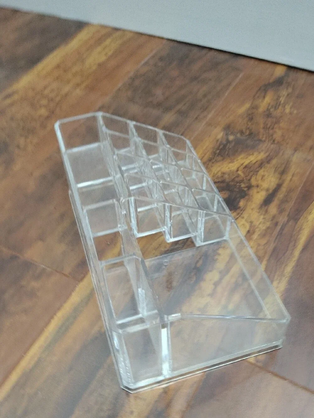 Clear Acrylic Multi-Compartment Makeup & Desk Organizer, Bathroom Cosmetic Table
